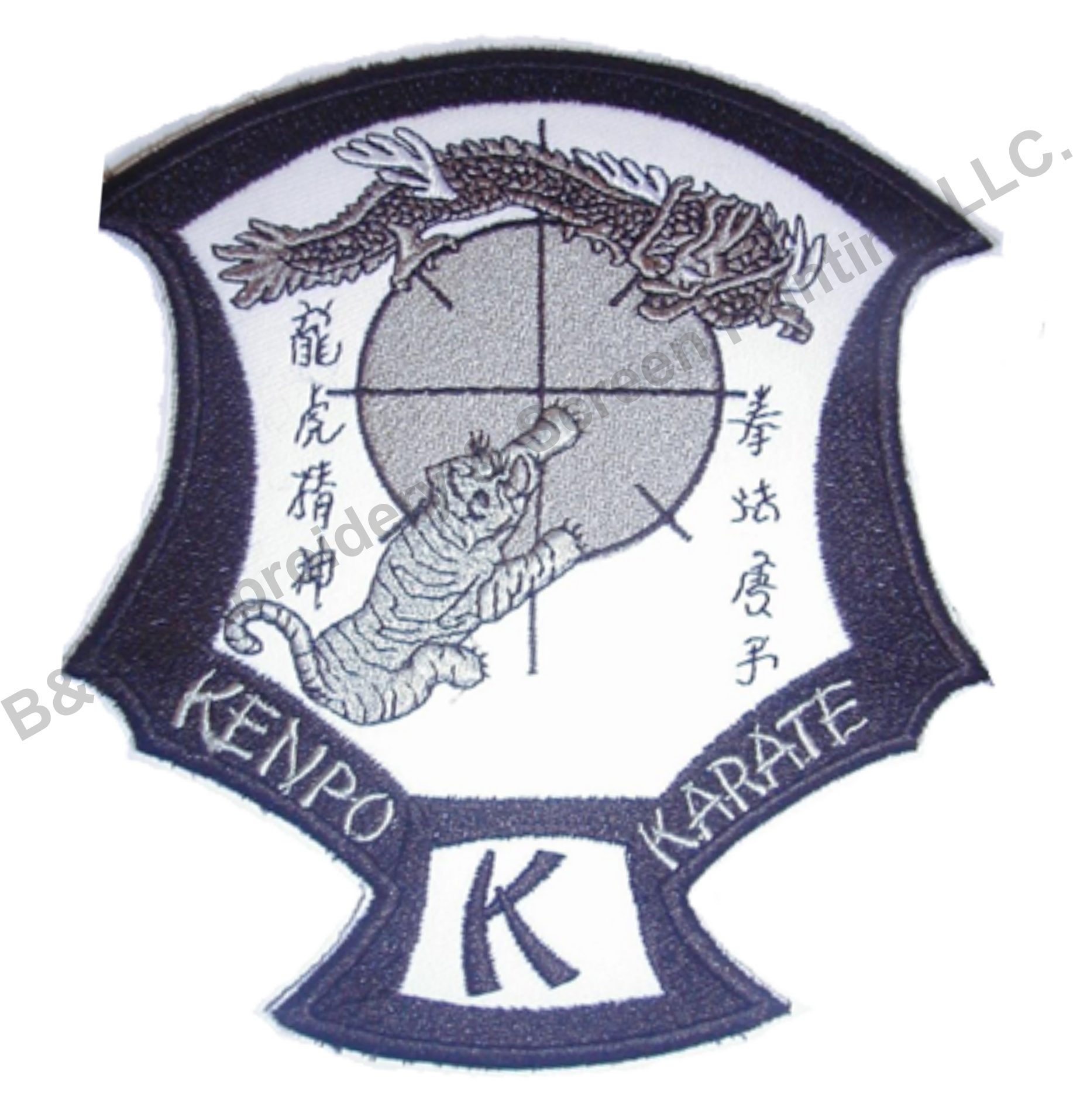 GREY Kenpo Karate Ed Parker Crest Patch